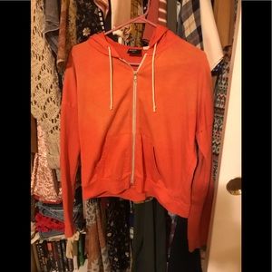 Orange BDG zip up hoodie